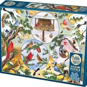 COBBLE HILL Winterbird Magic 500 Pc Jigsaw Puzzle NIB